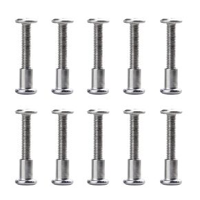 10 Sets M6x45mm Screw Post Socket Cap Bolts Barrel Nuts Belt Buckle Binding Bolts Binding Screws Posts Leather Fastener for Furniture Photo Albums Leather Saddles, for 5/16"(8mm) Hole Dia