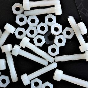 50 x Nylon Socket Head, plastic machine screws, M4 x 20mm, Plastic Bolts, Nuts & Washers, Fasteners, 5/32 x 25/32 in Saudi Arabia