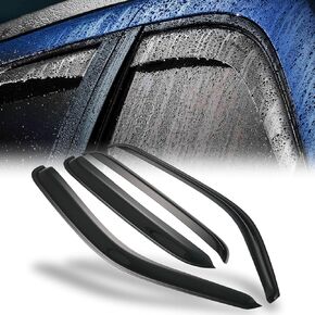 أقنعة نافذة التثبيت الخارجية من M-AUTO متوافقة مع 00-06 Chevy Tahoe، 00-06 GMC Yukon، 02-06 Cadillac Escalade/Escalade ESV/Escalade EXT، دروع حماية المطر بشريط، 4 قطع