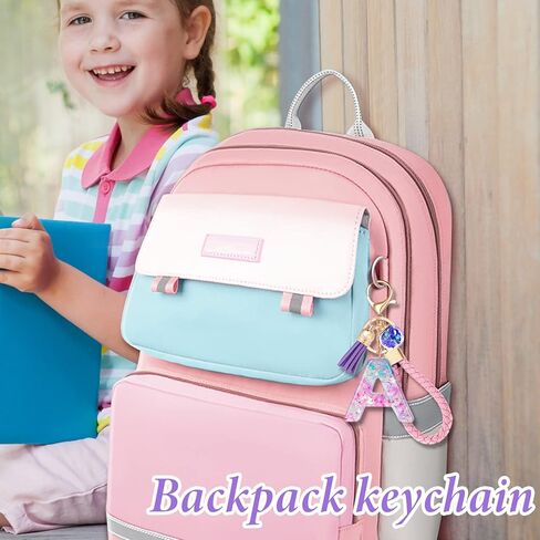 Initial Letter Keychain for Women Girls Aesthetic Girly Resin Alphabet Monogram Key Chain Charm in Kuwait