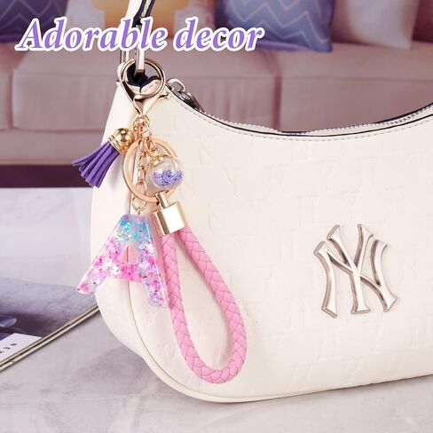 Initial Letter Keychain for Women Girls Aesthetic Girly Resin Alphabet Monogram Key Chain Charm in Kuwait