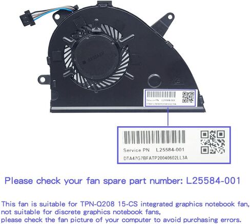 مراوح تبريد بديلة جديدة لـ HP Pavilion 15-cw 15-cs 15-CS0022CL 15-CS0061CL 15-CS0069NR 15-CS0053CL 15-CS0051WM 15-CS0072WM TPN-Q210 L25584-001 Series، TPN-Q208 كمبيوتر محمول ذو رسومات مدمجة in Kuwait