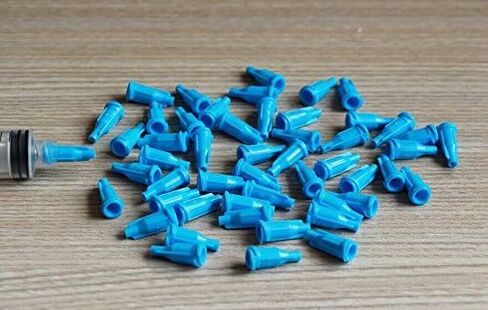 Luer Lock حقنة تلميح قبعات المسمار المواضيع الاستغناء عن قبعات التوقف 1000 قطعة (أزرق فاتح) in Kuwait