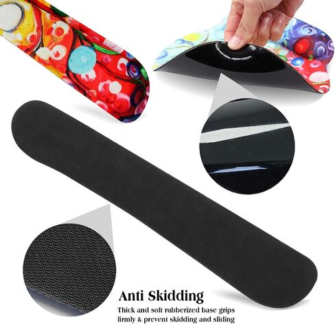 Leather Round Mouse Pad Wrist Support & Gaming Keyboard Pad Set – Durable Ergonomic Anti Slip Non-Slip Base Rest Support - Brown in Saudi Arabia