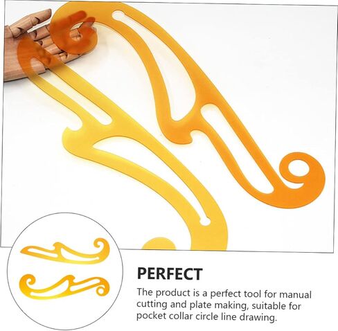 EXCEART 2pcs Curve Ruler Metric Sewing Rulerer Pattern Making Ruler Pattern Drafting Rulers Clothes Sample Cutting Ruler Pattern Sewing Rulers T Tool Tools Plastic France Metric System in Saudi Arabia