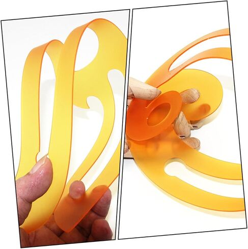 EXCEART 2pcs Curve Ruler Metric Sewing Rulerer Pattern Making Ruler Pattern Drafting Rulers Clothes Sample Cutting Ruler Pattern Sewing Rulers T Tool Tools Plastic France Metric System in Saudi Arabia