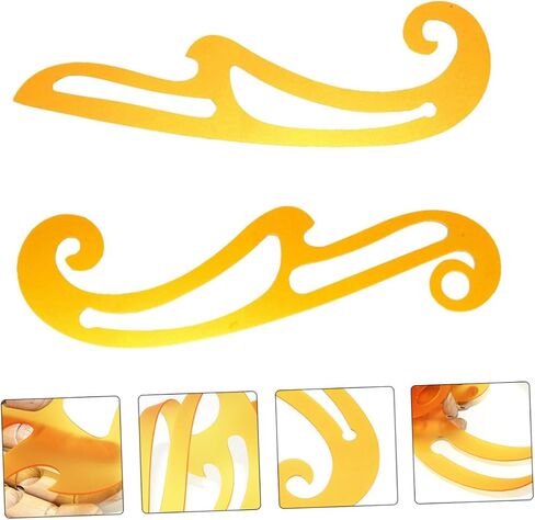 EXCEART 2pcs Curve Ruler Metric Sewing Rulerer Pattern Making Ruler Pattern Drafting Rulers Clothes Sample Cutting Ruler Pattern Sewing Rulers T Tool Tools Plastic France Metric System in Saudi Arabia
