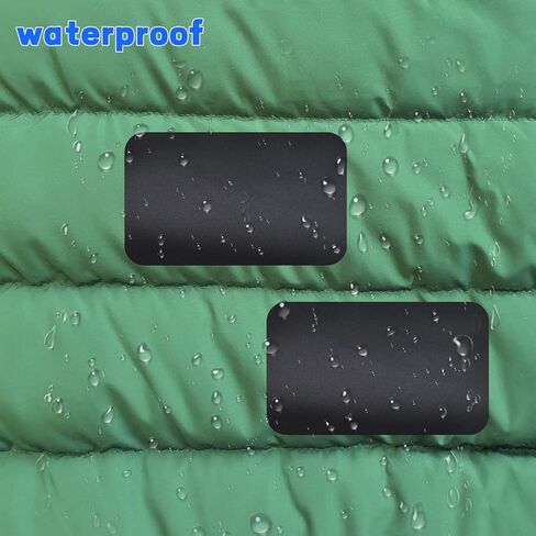 5 ورقات منتفخة أسفل سترة إصلاح التصحيح، 40 قطعة من نسيج النايلون الأسود رقعة إصلاح ذاتية اللصق مقاومة للماء على شريط رقع لمعطف ملابس خيمة وأكياس نوم وسراويل تزلج وتثبيت ثقوب in Kuwait