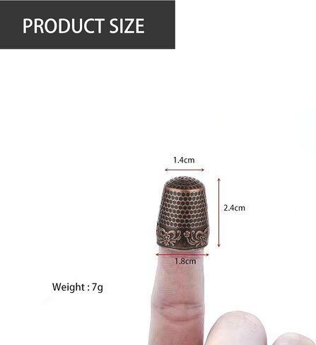 6 Pcs Sewing Thimbles,Brass Metal Fingertip Protector, Quilting Craft Accessories Knitting Needlework for DIY Hand Sewing Tools in Saudi Arabia