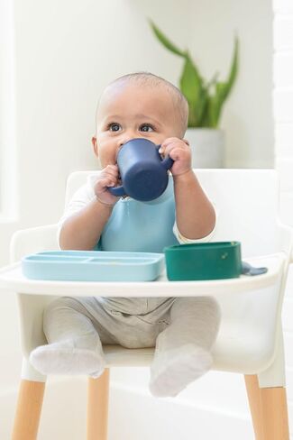 مجموعة بيلا تونو ليتل بايتس - مجموعة تغذية الأطفال ومستلزمات فطام الأطفال مع وعاء طفل واحد، طبق طفل واحد، 3 أواني أطفال، كوب واحد، غطاءان، سيليكون صالح للطعام بنسبة 100% (عالم تحت الماء) in Kuwait