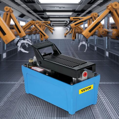 مضخة الهواء الهيدروليكية VEVOR 10000 PSI الهواء فوق المضخة الهيدروليكية 1/2 جالون خزان الهواء مضخة هيدروليكية تعمل بالقدم 3/8 بوصة NPT مع خرطوم 6.56 قدم 2 موصل واحد يعمل لإصلاح السيارة (أزرق) in Saudi Arabia