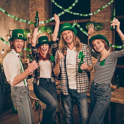 180 قطعة من الخرز الخشبي لعيد القديس باتريك، خرز خشبي أخضر، خرز شامروك محظوظ لصنع المجوهرات، 16 ملم من خرز البرسيم بيرة جنوم الزاهي لتزيين الحفلات في يوم باتريك in Kuwait