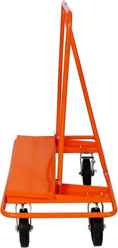 Heavy Duty 2400lbs Capacity Drywall Sheet Cart & Panel Dolly Service Car with 8" Black Mold-On Rubber Wheels - Construction, Multi-Use, Secure & Stable, Smooth Mobility in Kuwait