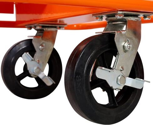 Heavy Duty 2400lbs Capacity Drywall Sheet Cart & Panel Dolly Service Car with 8" Black Mold-On Rubber Wheels - Construction, Multi-Use, Secure & Stable, Smooth Mobility in Kuwait