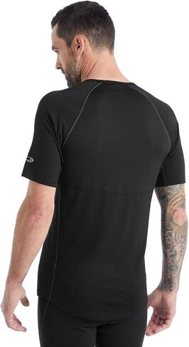 قميص Icebreaker Merino الرجالي ذو قاعدة خفيفة الوزن وأكمام قصيرة ورقبة دائرية، طبقات من صوف ميرينو المضاد للحكة in Kuwait