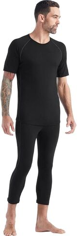 قميص Icebreaker Merino الرجالي ذو قاعدة خفيفة الوزن وأكمام قصيرة ورقبة دائرية، طبقات من صوف ميرينو المضاد للحكة in Kuwait