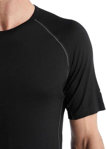 قميص Icebreaker Merino الرجالي ذو قاعدة خفيفة الوزن وأكمام قصيرة ورقبة دائرية، طبقات من صوف ميرينو المضاد للحكة in Kuwait