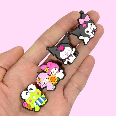 35 قطعة من زينة الأحذية الكرتونية الجميلة واللطيفة لصنادل هالو كيتي، زينة تزيين الأحذية خفيفة ورقيقة، سهلة التركيب للأطفال والكبار in Kuwait