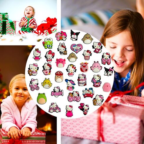 35 قطعة من زينة الأحذية الكرتونية الجميلة واللطيفة لصنادل هالو كيتي، زينة تزيين الأحذية خفيفة ورقيقة، سهلة التركيب للأطفال والكبار in Kuwait