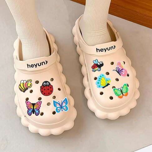 36 Pcs Butterfly Bug Shoe Charms for Girls Clog Shoes Decorations - Cute Butterfly Crooc Charms for Girls Boys Women Nature Butterfly Bug Clogs Accessories Spring Birthday Gifts in Saudi Arabia