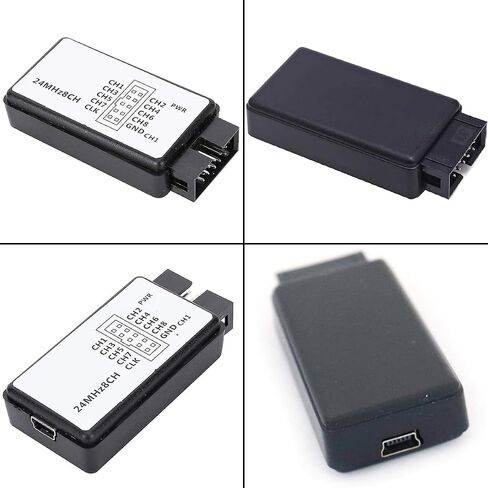 جهاز محلل منطقي USB 24 ميجا هرتز 8CH 8 قنوات UART IIC SPI Debug مع كابل USB صغير دوبونت كابل 6 ألوان اختبار مشبك مجموعة لـ Arduino FPGA M100 SCM in Saudi Arabia