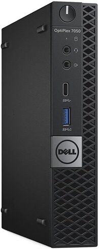 Dell Optiplex 7050 Micro Business Desktop i5-7500T حتى 3.30 جيجا هرتز 32 جيجا DDR4 جديد 2 تيرابايت NVMe M.2 SSD لوحة مفاتيح لاسلكية ماوس WiFi BT HDMI شاشة مزدوجة تدعم Win10 Pro (متجدد) in Saudi Arabia