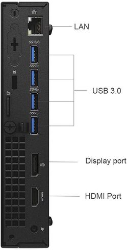 Dell Optiplex 7050 Micro Business Desktop i5-7500T حتى 3.30 جيجا هرتز 32 جيجا DDR4 جديد 2 تيرابايت NVMe M.2 SSD لوحة مفاتيح لاسلكية ماوس WiFi BT HDMI شاشة مزدوجة تدعم Win10 Pro (متجدد) in Saudi Arabia