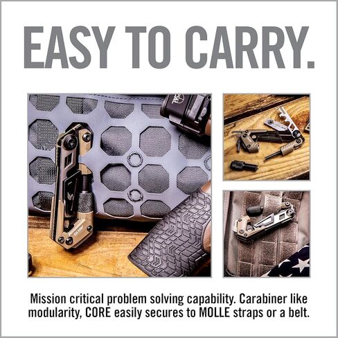 Real Avid Gun Multi Tool CORE: أداة بندقية تكتيكية وأدوات EDC، وإكسسوارات البندقية ومجموعة أدوات المساعدة لصيانة البندقية، تتضمن أداة إزالة الكربون وضبط الرؤية الأمامية in Kuwait