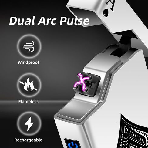 Electric Lighter Rechargeable Plasma Lighter Men Cool Ace Pocket Lighters in Kuwait