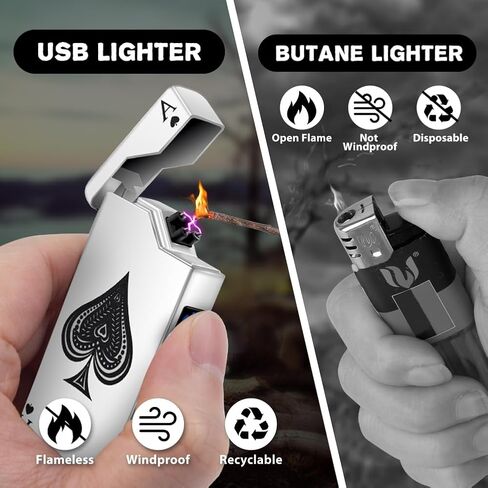 Electric Lighter Rechargeable Plasma Lighter Men Cool Ace Pocket Lighters in Kuwait