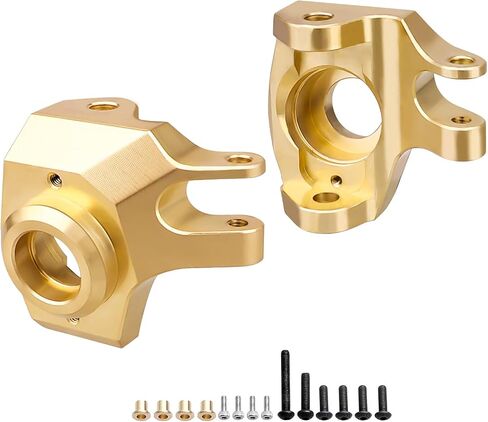Hobbypark Brass Front Steering Knuckles Heavy Weights for SCX10 II Upgrades Compatible with Axial SCX10 II Honcho (Black&Gold) in Saudi Arabia