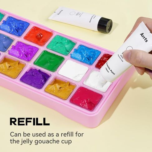 مجموعة طلاء Arrtx White Gouache، 30 مل × 5 قطع، غواش أبيض دائم، ألوان مائية غير شفافة للمبتدئين والفنانين والخطاطين والمصممين in Kuwait