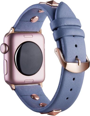 أساور جلدية ذهبية اللون متوافقة مع Apple Watch Ultra SE Series 8 7 6 5 4 3 49 مم 45 مم 44 مم 42 مم 38 مم 40 مم 41 مم، سوار معصم مجوهرات وحزام بديل لأساور iWatch in Kuwait