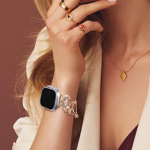Aottom Bling Bands Compatible with Apple Watch Bands 41mm 40mm 38mm 42mm 44mm 45mm Bling Jewelry for iWatch Series SE 7 6 5 4 3 2 1, Women's Interchangeable Charms Adjustable Bracelet in Saudi Arabia