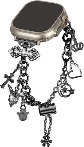 Aottom Bling Bands Compatible with Apple Watch Bands 41mm 40mm 38mm 42mm 44mm 45mm Bling Jewelry for iWatch Series SE 7 6 5 4 3 2 1, Women's Interchangeable Charms Adjustable Bracelet in Saudi Arabia