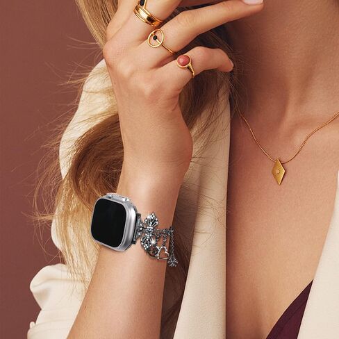 Aottom Bling Bands Compatible with Apple Watch Bands 41mm 40mm 38mm 42mm 44mm 45mm Bling Jewelry for iWatch Series SE 7 6 5 4 3 2 1, Women's Interchangeable Charms Adjustable Bracelet in Saudi Arabia