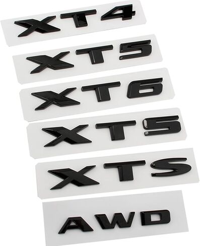 3D ABS حرف XTS شارة اسم الحاجز الخلفي جذع شعار ملصق الملحقات لكاديلاك XT4 XT5 XT6 CT4 CT5 CT6 XTS XT5 (XTS أسود) in Saudi Arabia