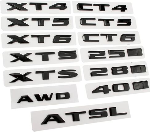 3D ABS حرف XTS شارة اسم الحاجز الخلفي جذع شعار ملصق الملحقات لكاديلاك XT4 XT5 XT6 CT4 CT5 CT6 XTS XT5 (XTS أسود) in Saudi Arabia