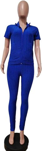 Womens 2 piece tracksuit set Casual Long Sleeve Zip Hoodie Sweatshirt and Skinny Long Pants Sweatsuits Jogging Suits in Kuwait