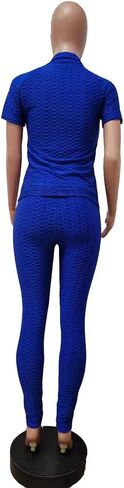 Womens 2 piece tracksuit set Casual Long Sleeve Zip Hoodie Sweatshirt and Skinny Long Pants Sweatsuits Jogging Suits in Kuwait