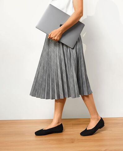 VIVAIA Square Flats for Women Margot 2.0 All Day Comfortable Ballet Flats Shoes with Arch Support Slip on Dress Flats Casual Washable Shoes in Kuwait