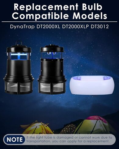 PACETAP 4 Pack 32050 6W UV Replacement Bulbs for DynaTrap, F6T5/BL Fluorescent Light Tube G5 Base 9 inch Full Length Compatible with DynaTrap DT2000XL DT2000XLP DT3012 in Kuwait