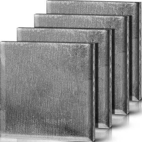 Dunzy 4 قطع 1/2 بوصة × 6 بوصة × 6 بوصة ASTM A36 ألواح فولاذية مدرفلة على الساخن، ألواح معدنية مسطحة ألواح فولاذية مربعة للحفر in Kuwait