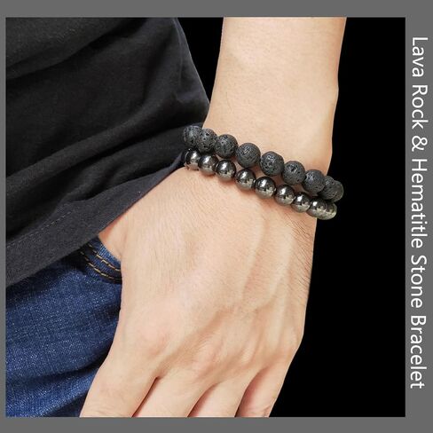 12 قطعة أساور كريستال شفاء للنساء والرجال 8 مم حجر مستدير سوار مطرز بالأحجار الكريمة شبه الكريمة سوار حجر الطاقة تمتد سوار مجوهرات هدايا in Kuwait