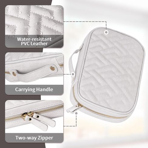 Becko US Travel Jewelry Organizer Case, Jewelry Storage Bag for Necklaces, Earrings, Rings, Bracelet (Gray) in Saudi Arabia