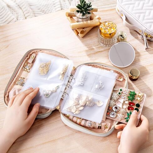 Becko US Travel Jewelry Organizer Case, Jewelry Storage Bag for Necklaces, Earrings, Rings, Bracelet (Gray) in Saudi Arabia