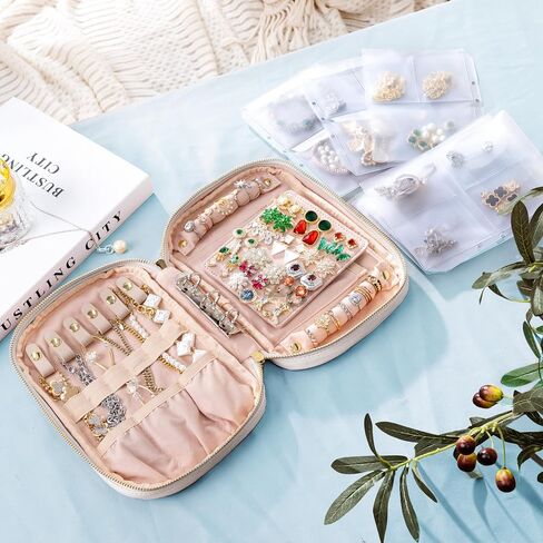 Becko US Travel Jewelry Organizer Case, Jewelry Storage Bag for Necklaces, Earrings, Rings, Bracelet (Gray) in Saudi Arabia