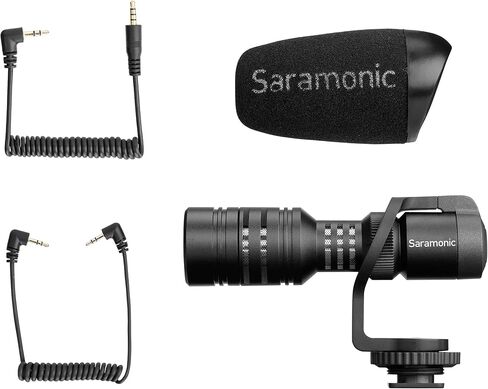 Saramonic VMICMINI Vmic Mini Shotgun Microphone (VMICMINI), Black in Saudi Arabia