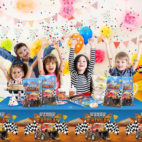 50 قطعة من أكياس Monster Truck للحفلات المفضلة، لوازم حفلات أعياد الميلاد، أكياس حلوى حلوى جودي، حقائب بلاستيكية لأعياد الميلاد السعيدة للأولاد، ديكورات حفلات شاحنة الوحش in Saudi Arabia