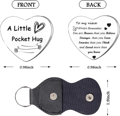 Pocket Hug Token Gift Long Distance Relationship Keepsake Gift for Family Double Sided Message Inspiration Gifts in Saudi Arabia